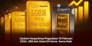 Emas Pegadaian Menguat: Harga Antam, UBS, dan Galeri 24 Kompak Naik